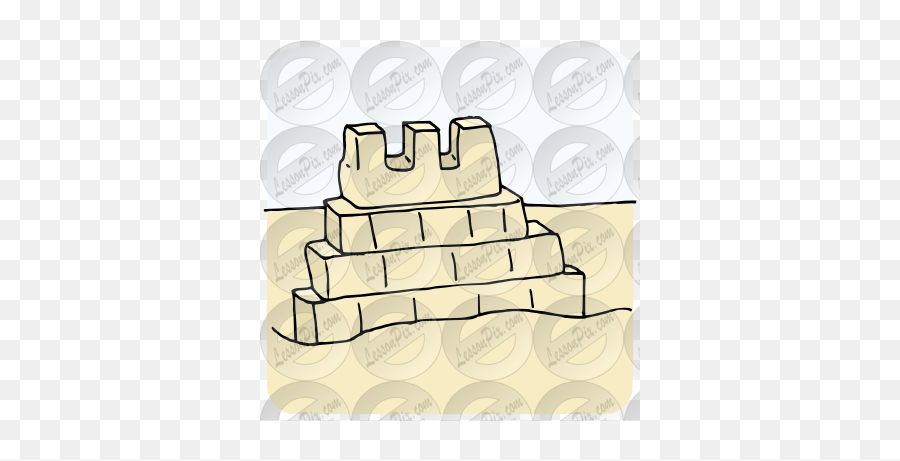 Sandcastle Picture For Classroom - Snow Fort Emoji,Sand Castle Clipart
