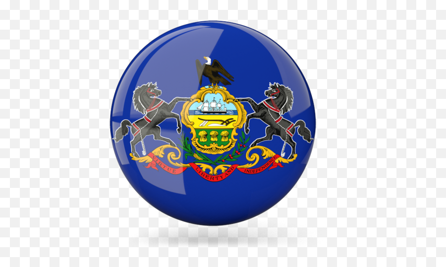Glossy Round Icon - Pennsylvania State And Flag Emoji,Pennsylvania Png