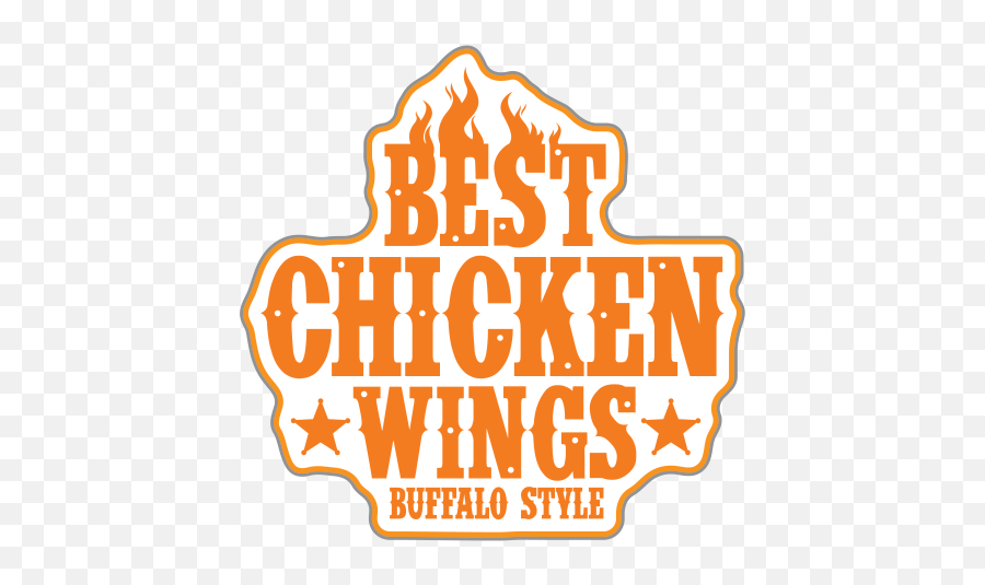 Printed Vinyl Best Chicken Wings Sign Stickers Factory Emoji,Buffalo Wild Wings Logo