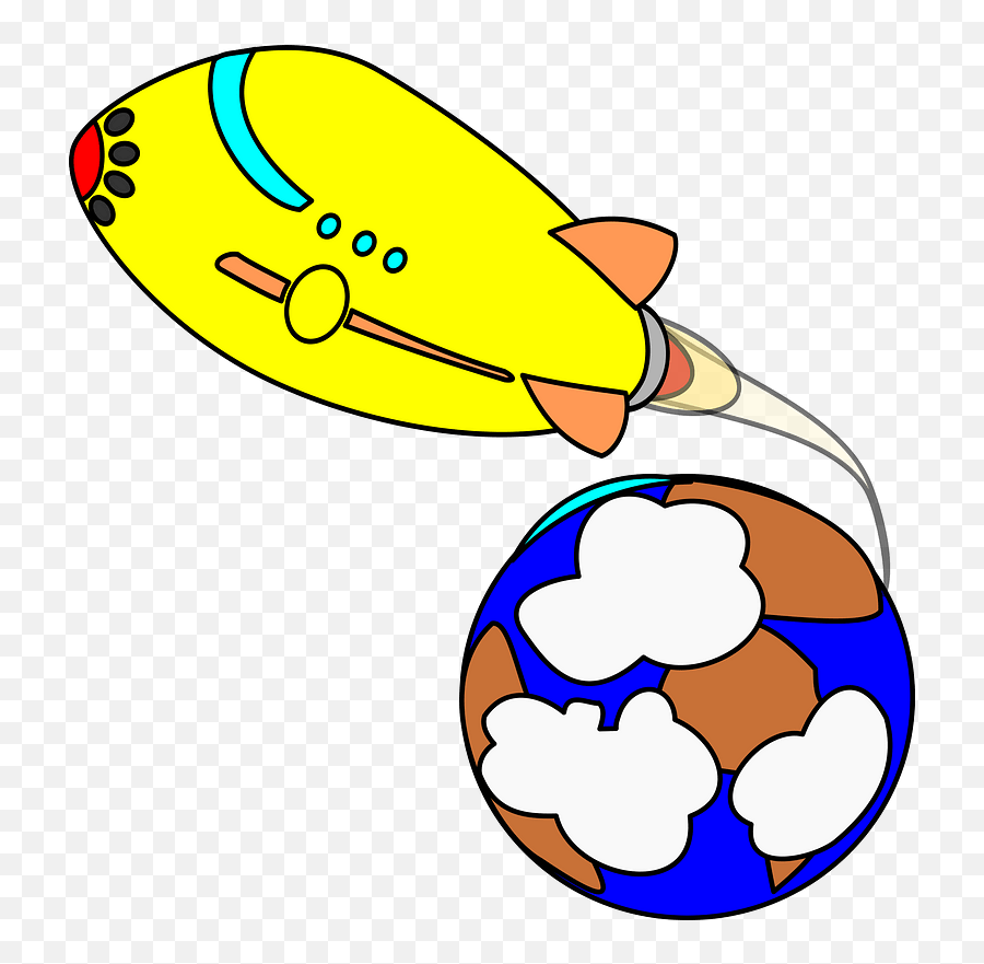 Yellow Bubble Rocket Above The Earth Clipart Free Download Emoji,Above Clipart
