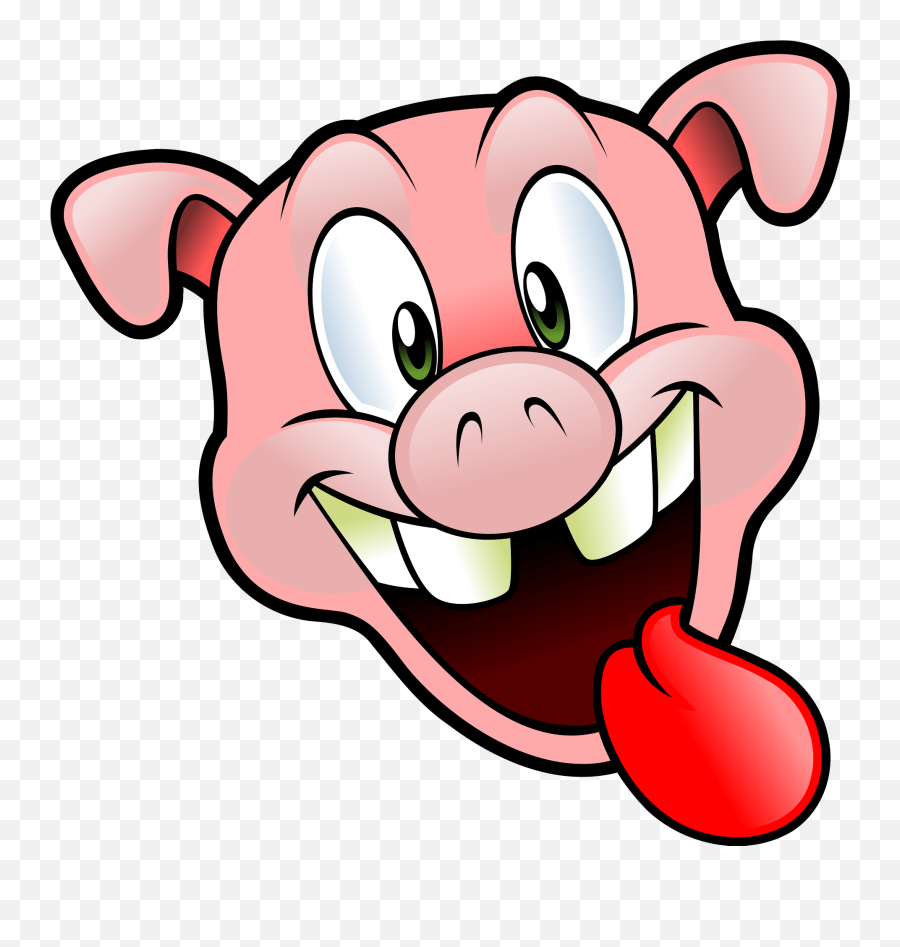 Happy Pig Head Clipart - Ukuran 100 X 100 Pixel Emoji,Head Clipart