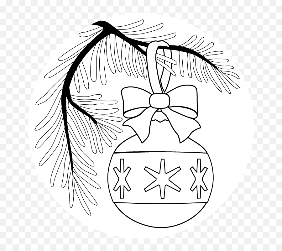 Christmas Ornament Coloring Pages - Best Coloring Pages For Kids Emoji,Christmas Decorations Clipart Black And White