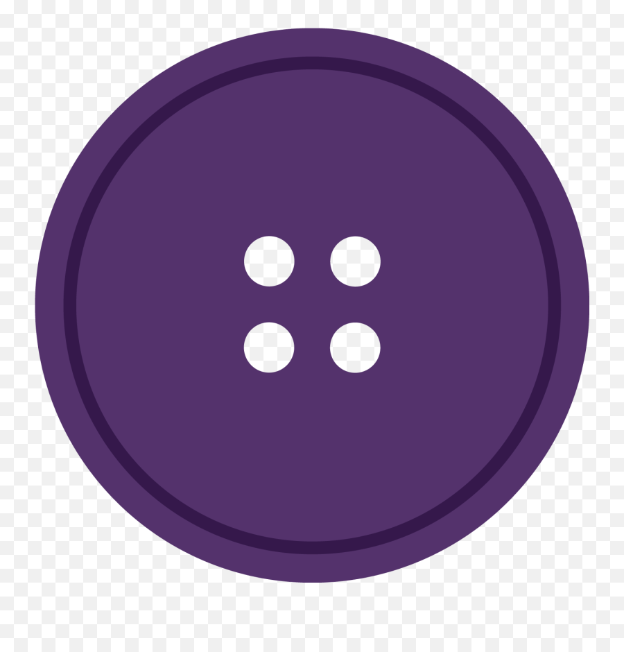 Purple Round Cloth Button With 4 Hole - Dot Emoji,Pete The Cat Clipart