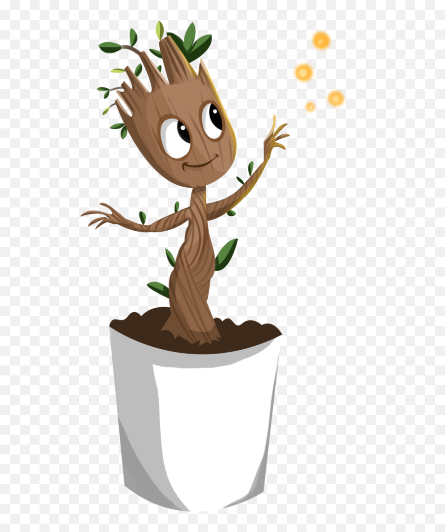 Guardians Of The Galaxy Clipart Baby - Baby Groot Cartoon Transparent Background Emoji,Galaxy Clipart