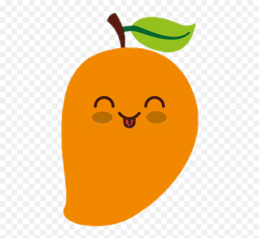 Kawaii Mango Fruit Clipart - Kawaii Clipart Cute Fruit Emoji,Mango Clipart