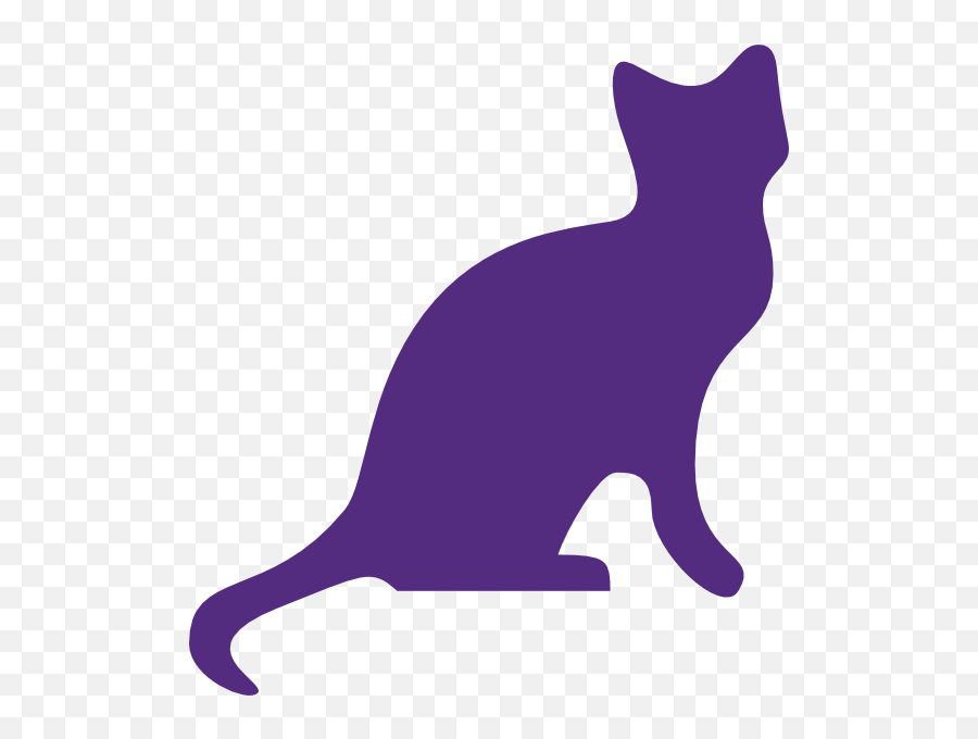 Purple Clip Art At - Cute Cat Clipart Purple Png Download Emoji,Cute Cat Clipart