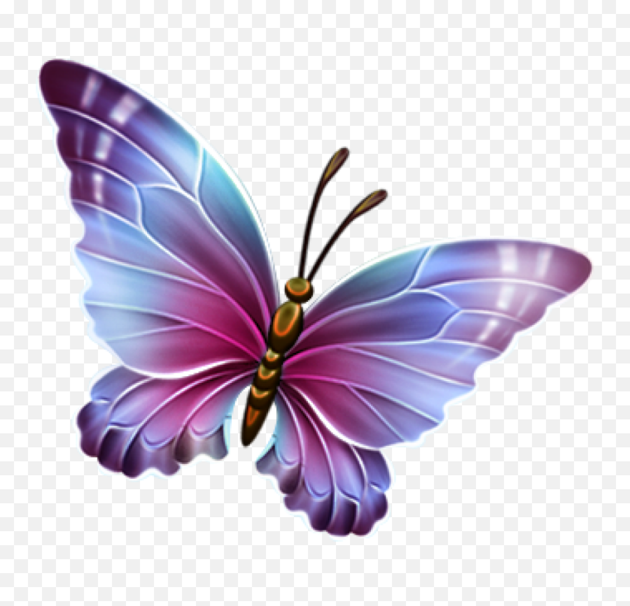 Free Butterfly Clipart Pink And Purple Butterfly Clipart - Free Butterfly Clipart Emoji,Free Butterfly Clipart