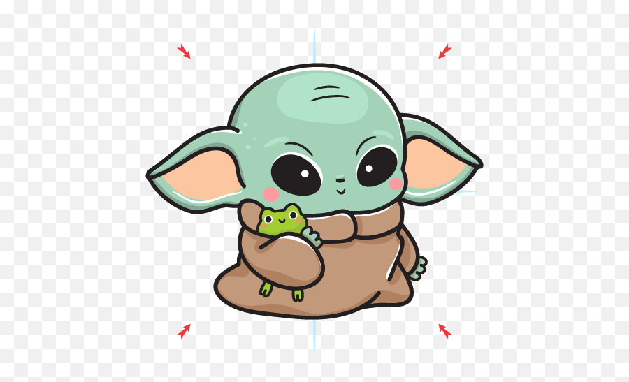 How To Draw Baby Yoda - Kawaii Art Easy Step By Step Guide Baby Yoda Drawing Clipart Easy Emoji,Baby Yoda Png