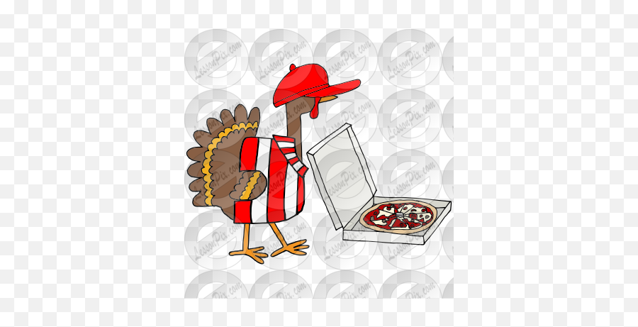 Turkey Dressed As A Pizza Guy Picture For Classroom Emoji,Clipart Dressed