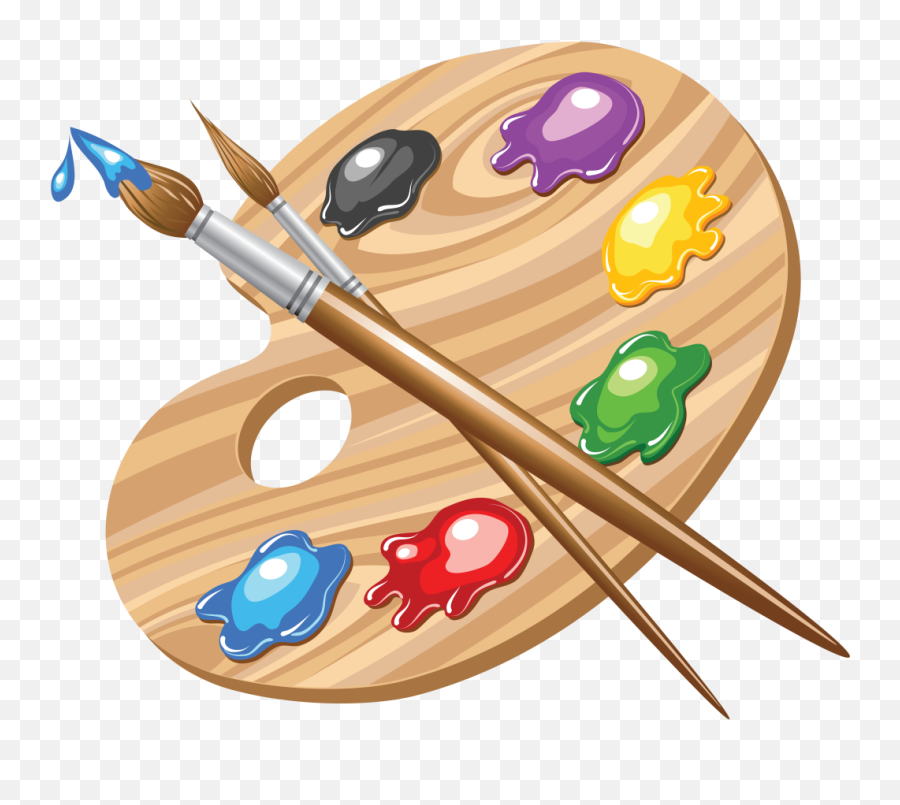 Palette Painting Art Clip Art - Paint Palette Clipart Emoji,Painting Clipart