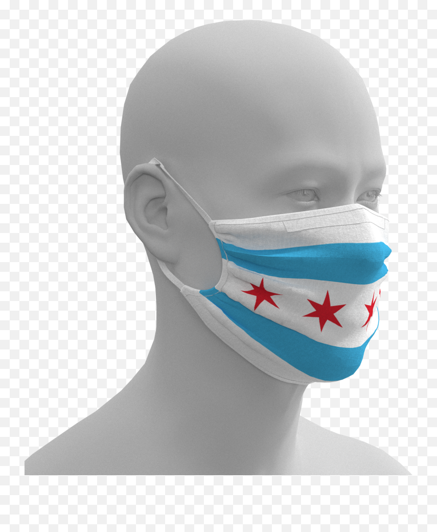 The Original Chicago Flag Mask Emoji,Chicago Flag Png