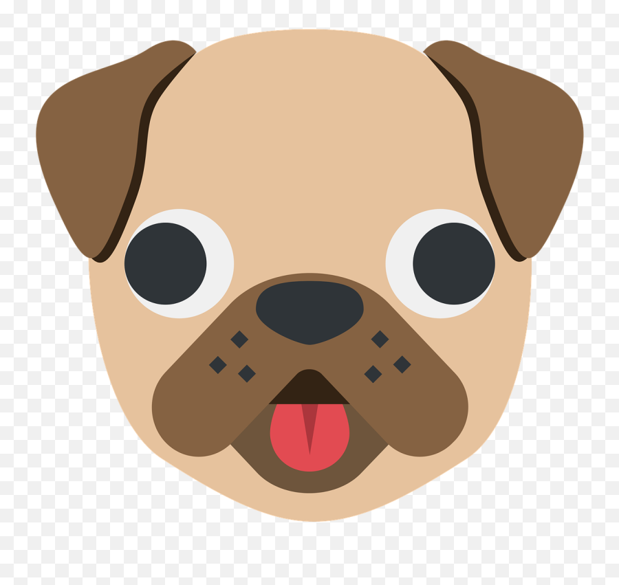 Dog Face Pet - Pug Clipart Emoji,Dog Face Png