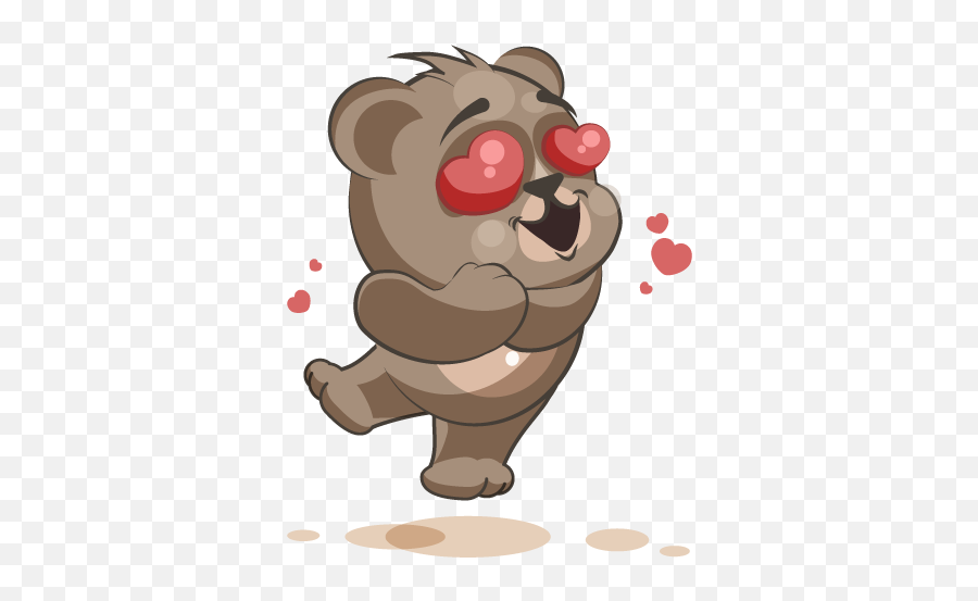 Adorable Bear Emoji Stickers By Suneel Verma,Bear Emoji Png