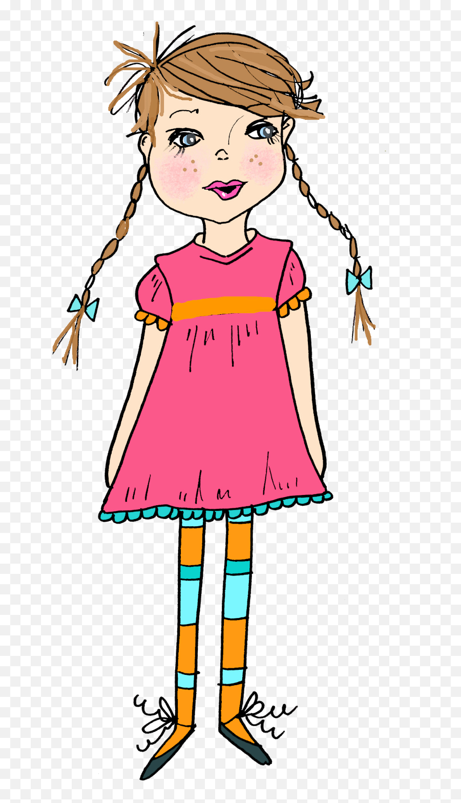 Little Girl Clipart Thinking - Girl Transparent Thinking Clipart Emoji,Little Girl Clipart