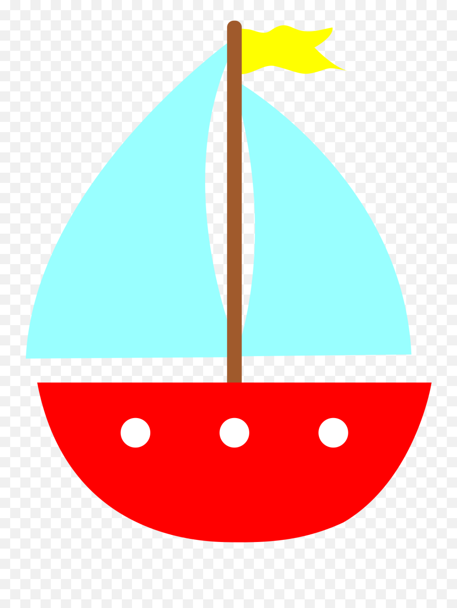 Free Clip Art - Cute Sailboat Clipart Emoji,Boat Clipart