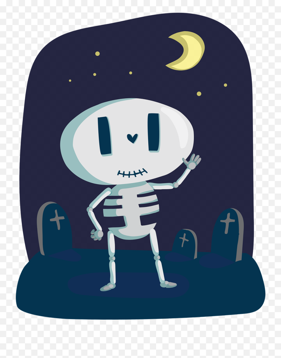 Skeleton Cute Bone Halloween Png Picpng - Calaveras Animadas Para Niños Emoji,Halloween Png