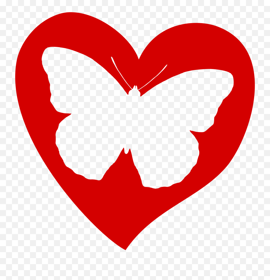 Download Hd Love Clipart Png Transparent Love Clipart - Butterfly Heart Png Emoji,Heart Clipart Transparent