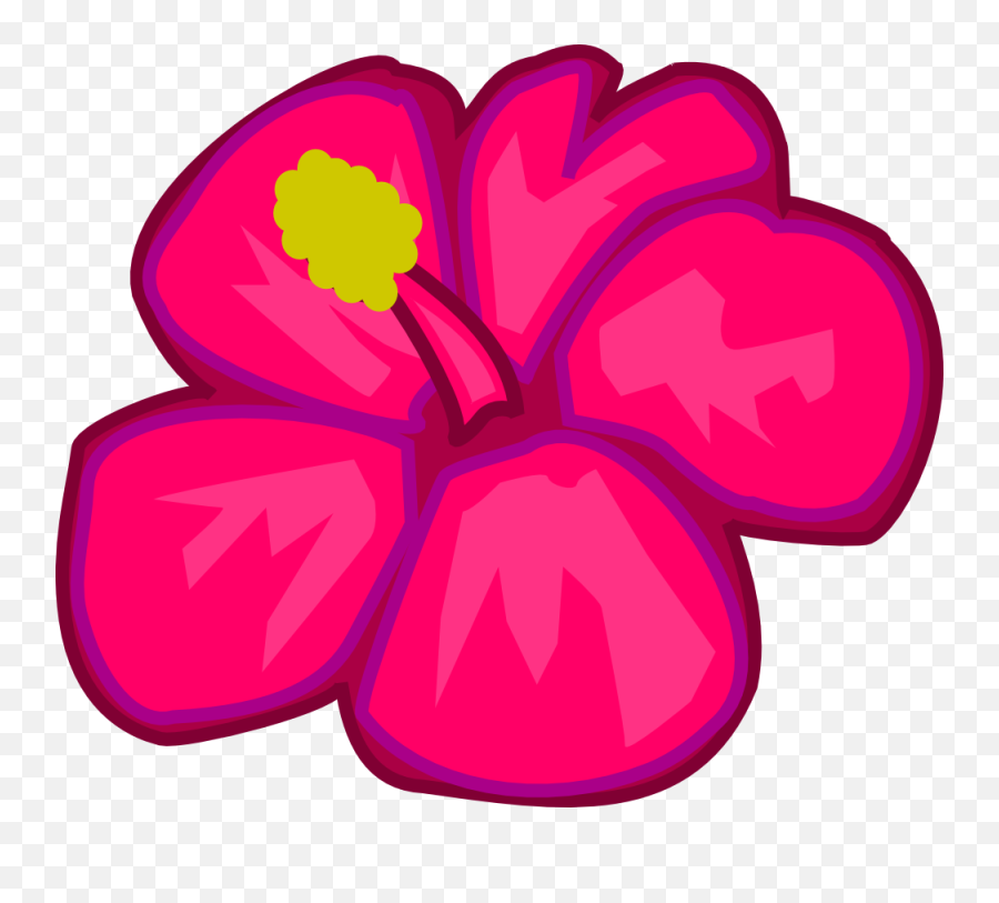 Hawaii Flower Clipart Png - Clipart Hawaiian Lei Flower Emoji,Pink Flower Clipart