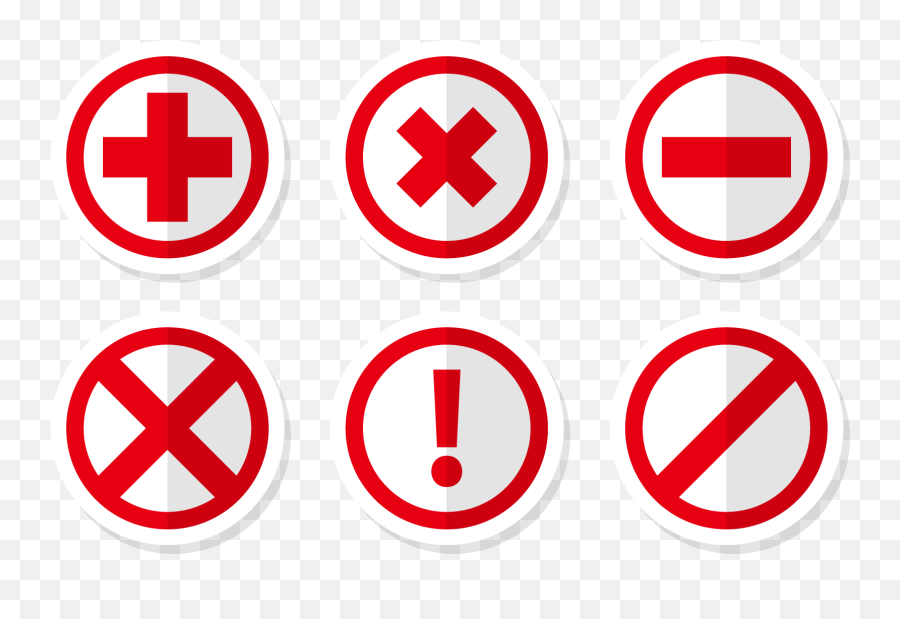 Symbol Multiplication Sign Euclidean Vector - Red Cross Cross Ban Png Emoji,Cross Out Transparent