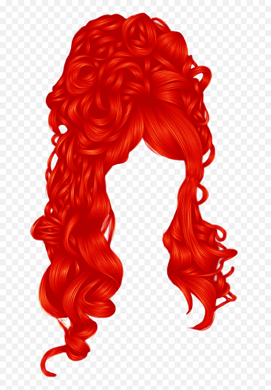 Hair Clipart Transparent Background - Transparent Background Red Wig Clipart Emoji,Hair Transparent Background