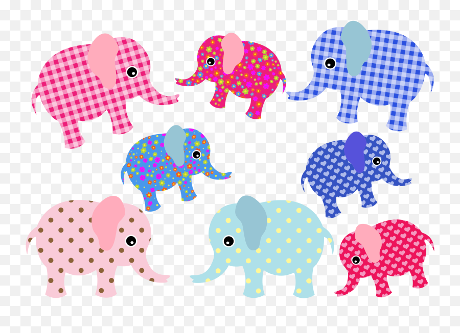 Elephant Clipart Colorful - Cute Elephant Wallpaper Emoji,Elephant Clipart Png
