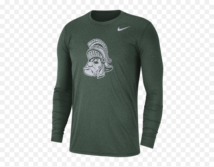 Michigan State Spartans Ncaa Menu0027s Nike Tri - Blend Vault Long Sleeve Tshirt 2xl Long Sleeve Emoji,Michigan State Logo