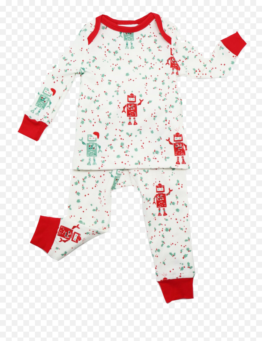 Kids Holiday Robot Pajamas - Long Sleeve Emoji,Pajamas Png
