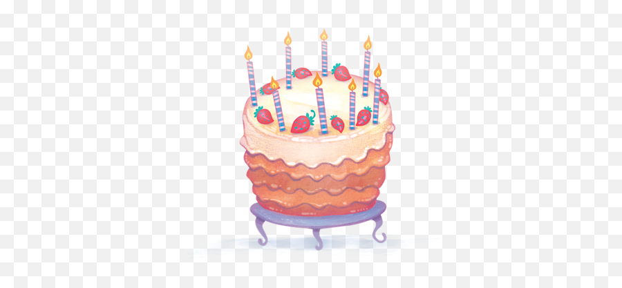 Download Watercolor Birthday Cake Png - Full Size Png Image Cake Decorating Supply Emoji,Birthday Cake Png