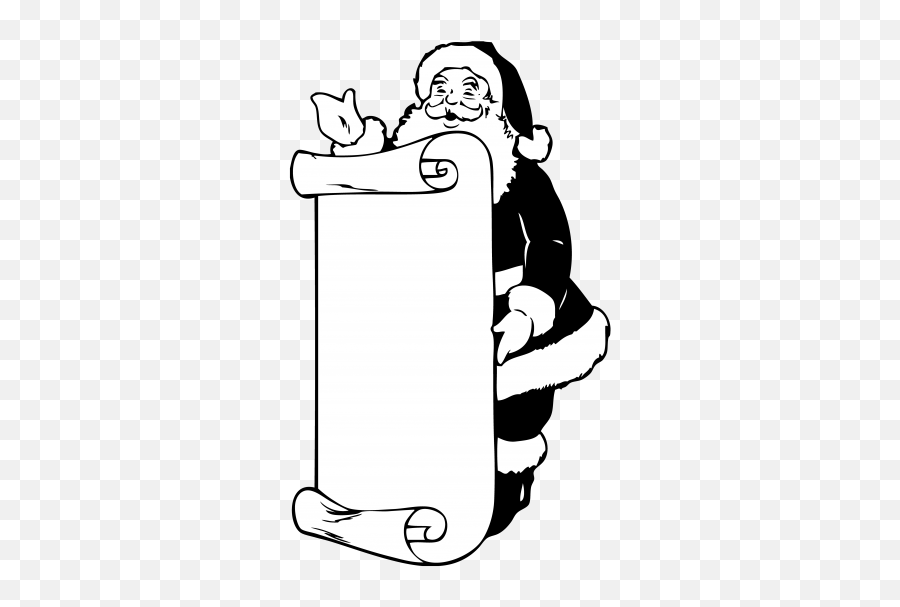 Christmas Santa Clip Art Free Stock - Christmas List Clipart Black And White Emoji,Free Public Domain Clipart