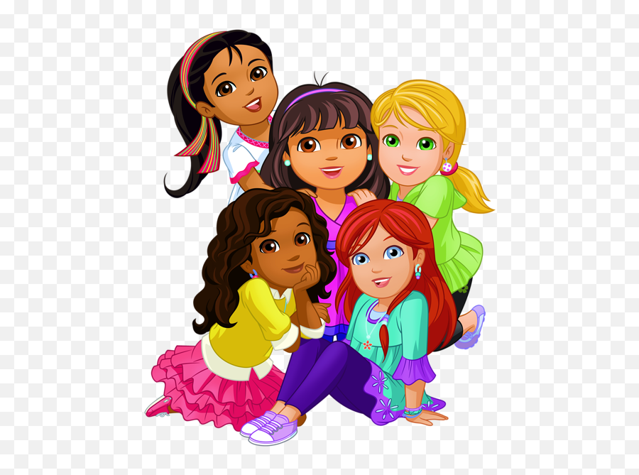 Dora And Friends Png Clip Art Image Dora And Friends - Friends Images Cartoon Girls Emoji,Explorer Clipart