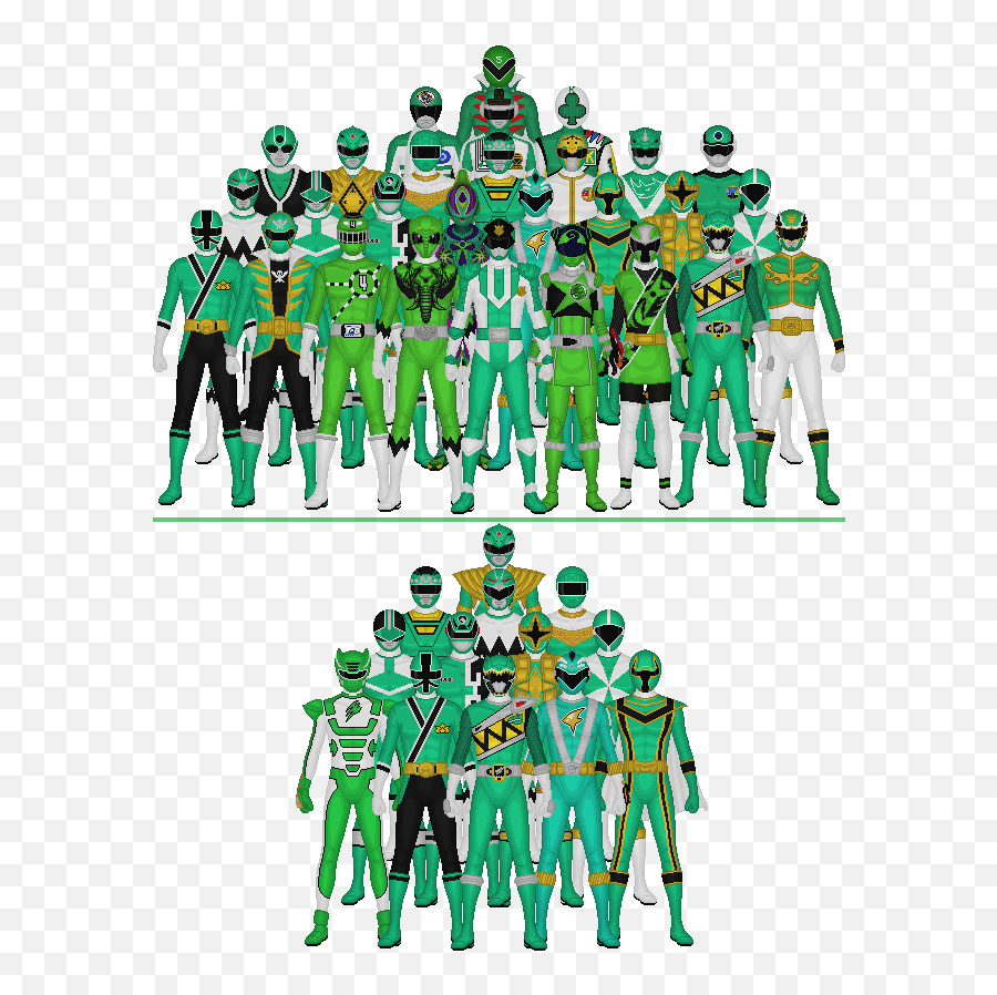 Super Sentai And Power Rangers Greens Emoji,Super Sentai Logo