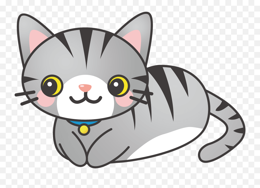 Gray Striped Cat Clipart Free Download Transparent Png Emoji,Cat Clipart Transparent Background