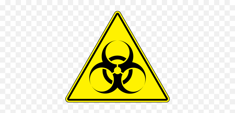 Yellow Biohazard Floor Sign Graphic Products Emoji,Toxic Symbol Transparent