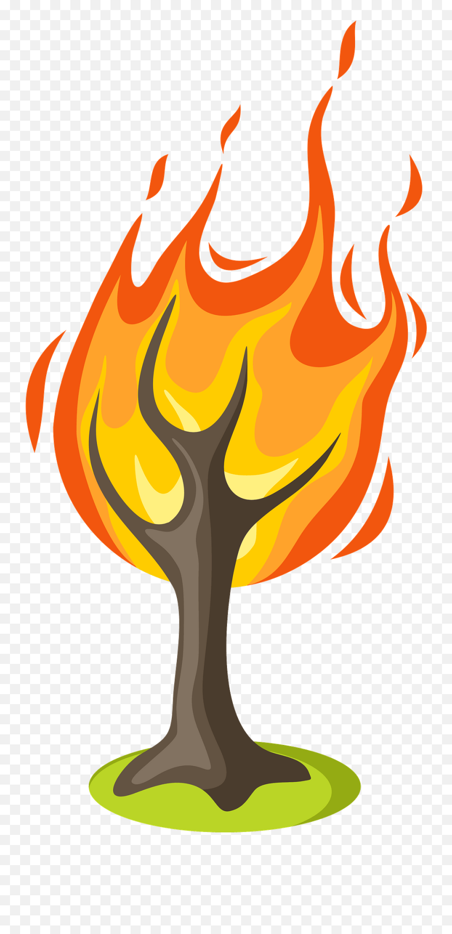 Burning Tree Clipart Free Download Transparent Png Creazilla - Transparent Tree On Fire Clipart Emoji,Fireplace Clipart