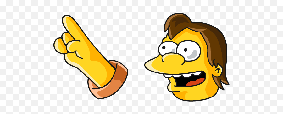 The Simpsons Nelson Ha Ha Cursor - Sweezy Custom Cursors Emoji,Hahaha Png