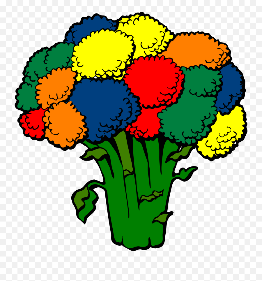 Colorful Healthy Broccoli As A Clipart - Broccoli Emoji,Healthy Clipart