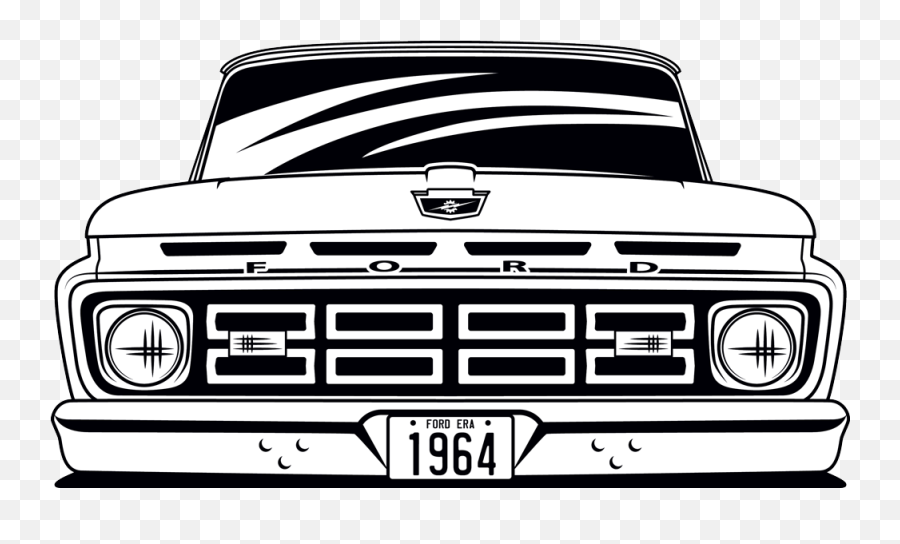 Complete History Of The Ford F - Series Pickup Street Trucks 1964 Ford F100 Clipart Emoji,Ford Logo History