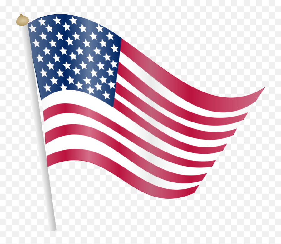 Free American Flag Clip Art Transparent - Animated Transparent American Flag Emoji,Flag Clipart