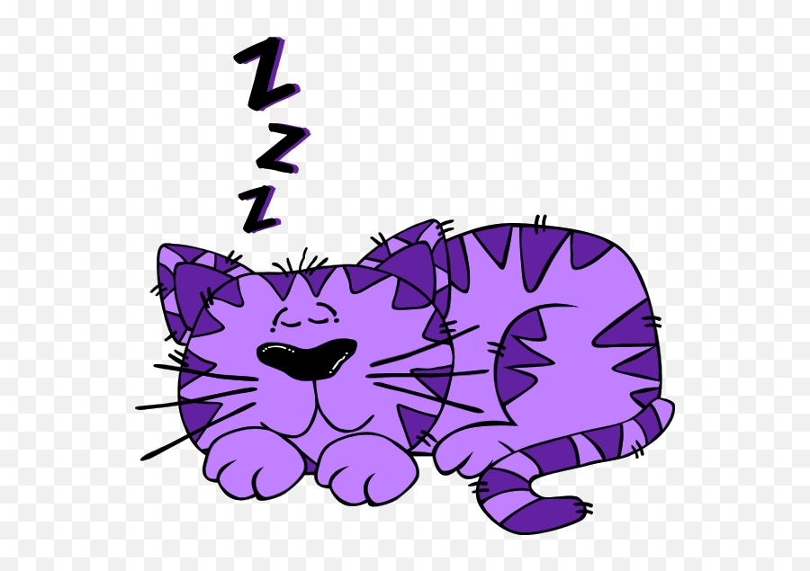 Purple Cartoon Cat - Purple Cats Clipart Png Download Cat On A Mat Clipart Emoji,Cats Clipart