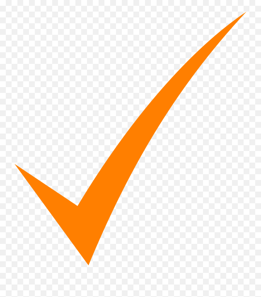 Tick Icon Png - Transparent Orange Check Mark Emoji,Check Mark Png