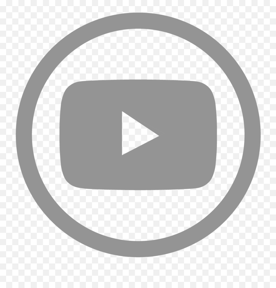 Youtube Icon Grey Png Transparent Png - Grey Small Circle Youtube Icon Emoji,Youtube Icon Png