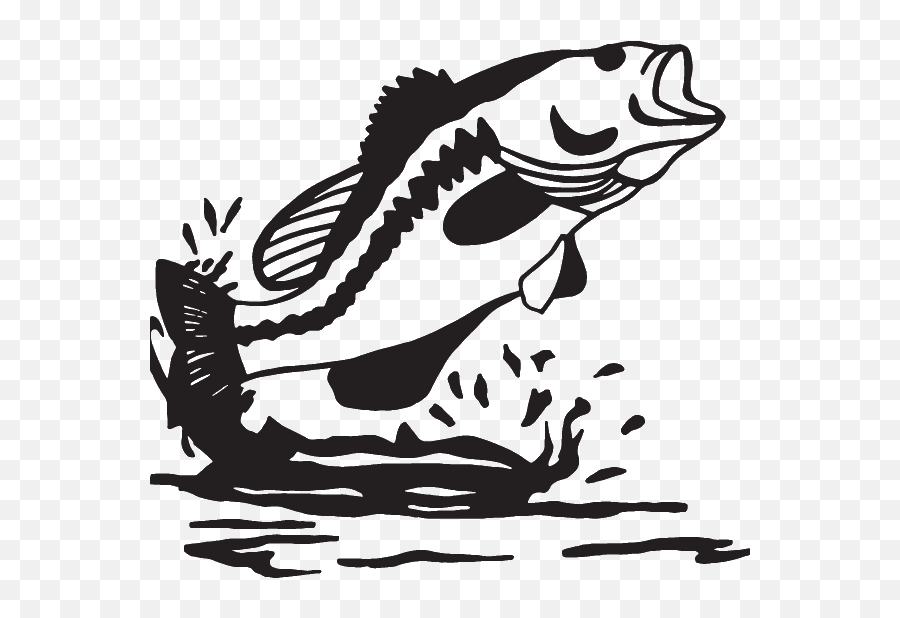 Clip Art Fishing Vessel Bass Fishing Decal - Fishing Png Fishing Emoji,Bass Fish Clipart