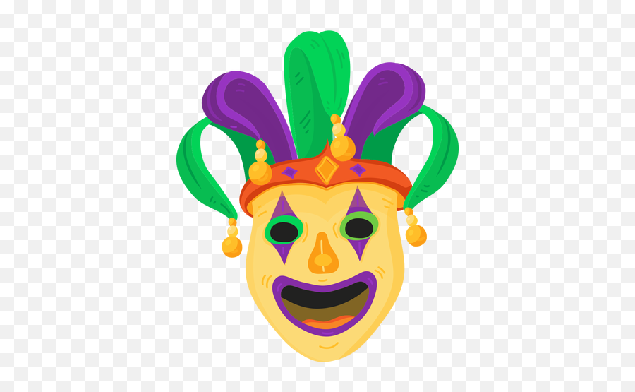 Mask Clown Buffoon Jester Flat - Transparent Png U0026 Svg Bufon Png Emoji,Clown Transparent