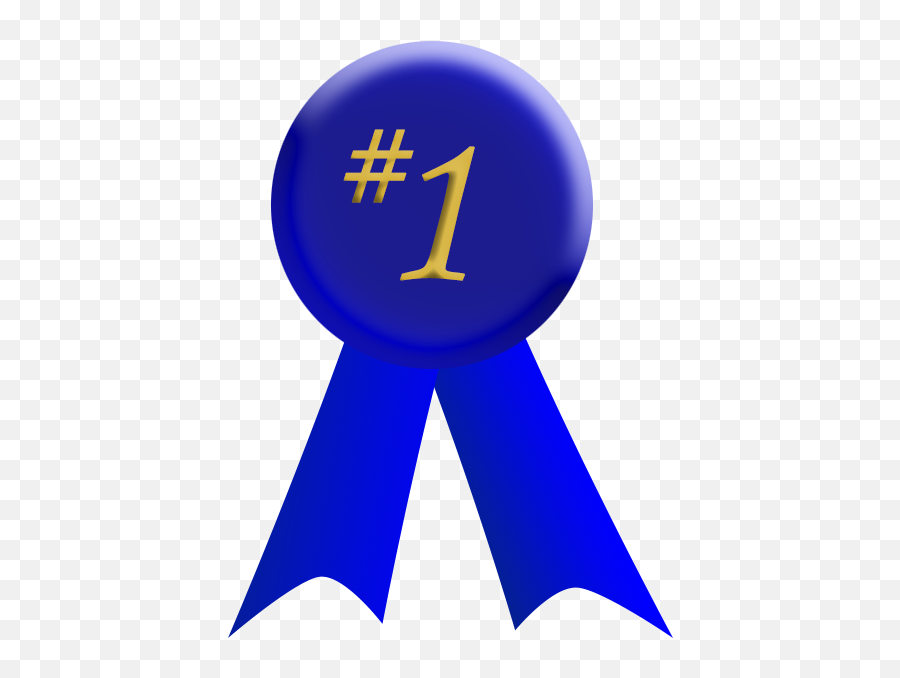 No - 1st Place Ribbon Transparent Emoji,Blue Ribbon Png