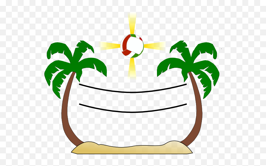 Volleyball Net Clip Art - Palm Tree Silhouette Emoji,Volleyball Net Clipart