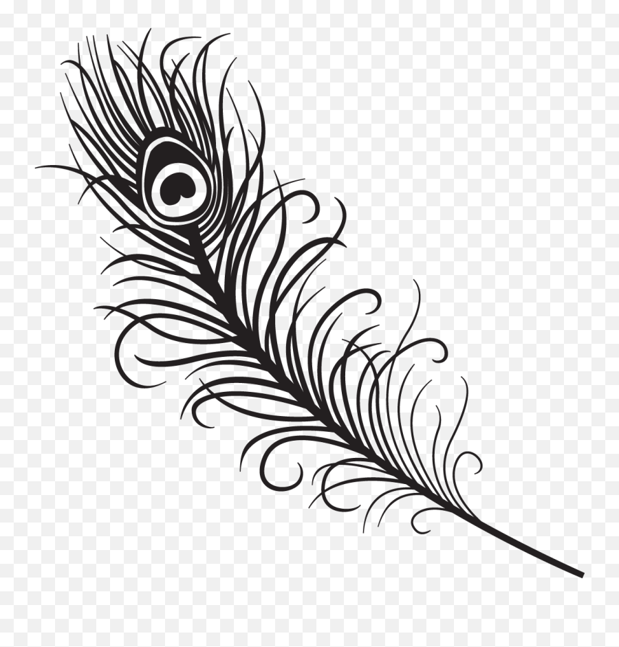 Feather Tattoos Peacock Feather Tattoo - Peacock Feather Clipart Emoji,Feather Clipart