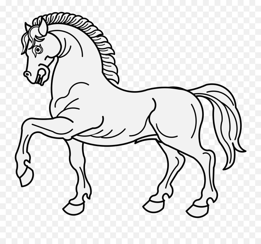 Download Details Png - Horse Passant Heraldry Full Size Emoji,White Horse Png