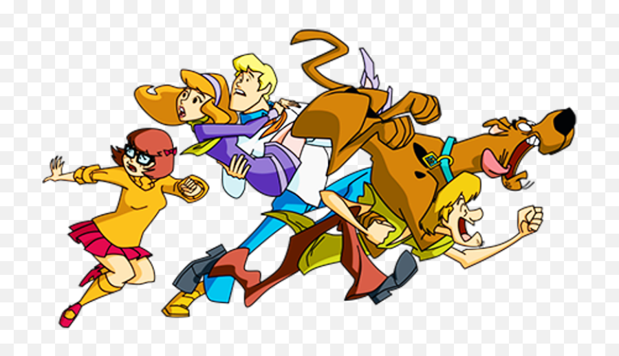 Scooby Doo And His Family Running Image Emoji,Mystery Machine Png