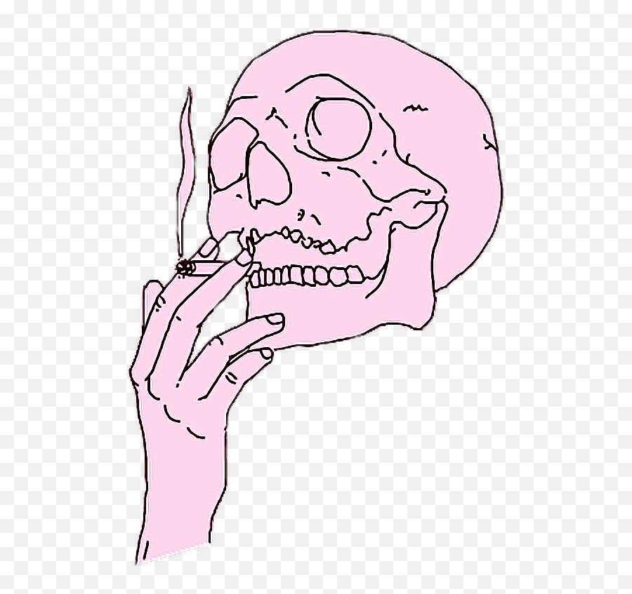 Skull Smoke Tumblr Pink Skullsmoke Png Sticker By Emoji,Skull Png Tumblr
