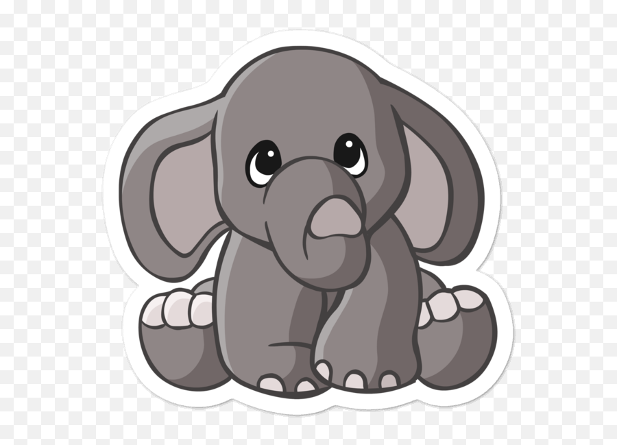 Elephant Die Cut Sticker Emoji,Growing Up Clipart